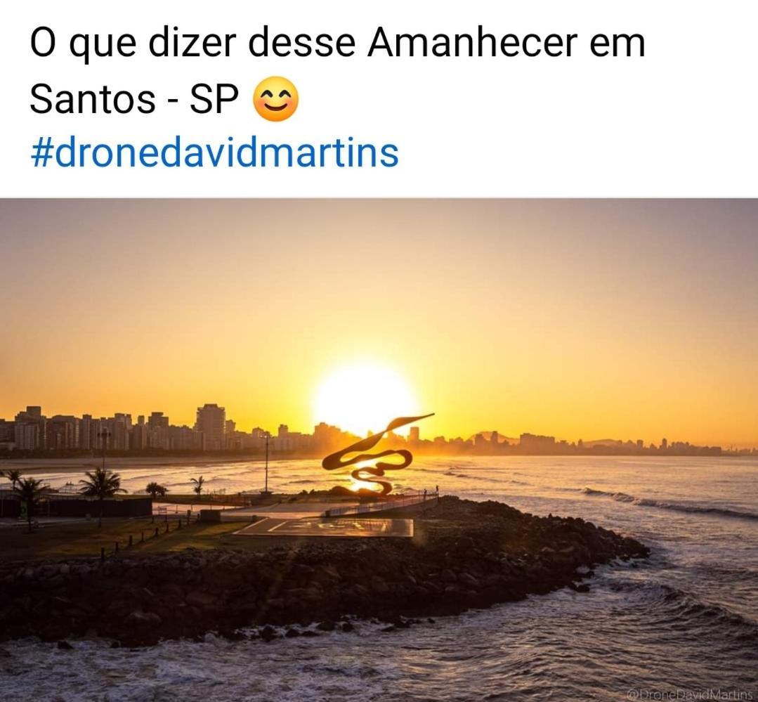 Vista Mar Na Praia Do Gonzaga Сантус Екстер'єр фото